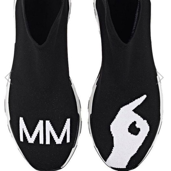 Maison Martin Margiela Black and White Slip-On Sneakers